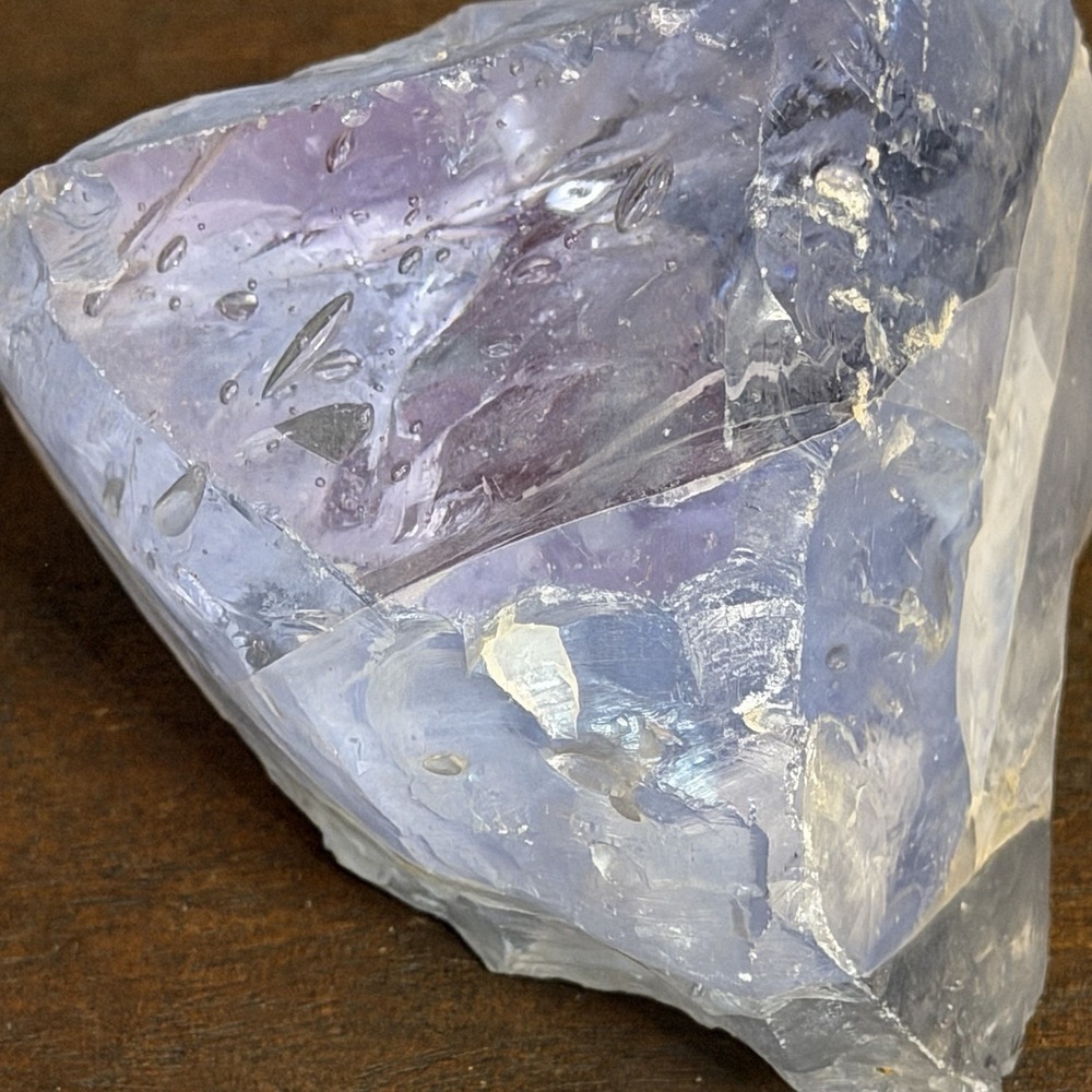 Glass Rock Slag Pretty Clear Sapphire Blue 1.43 lbs Rocks Landscape Aquarium